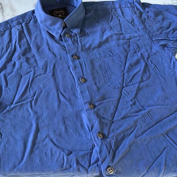 fonte Other - Fonte Luxury Silk Western Style Short Sleeve Button Up Sz. L